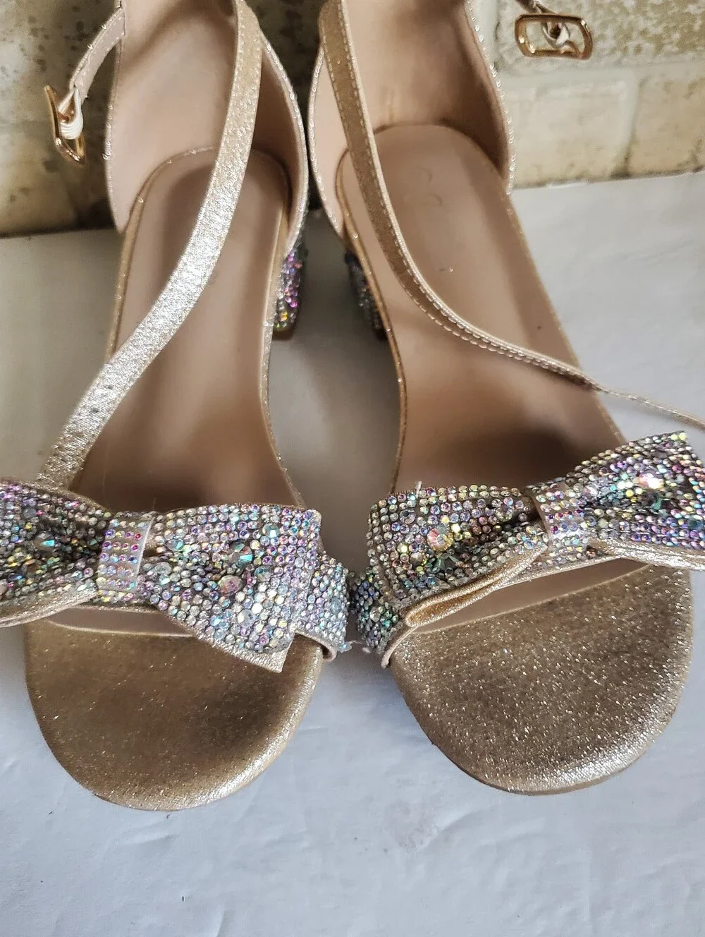 Excellent Condition Girl's Rhinestone Shoes - Picture 2 of 9